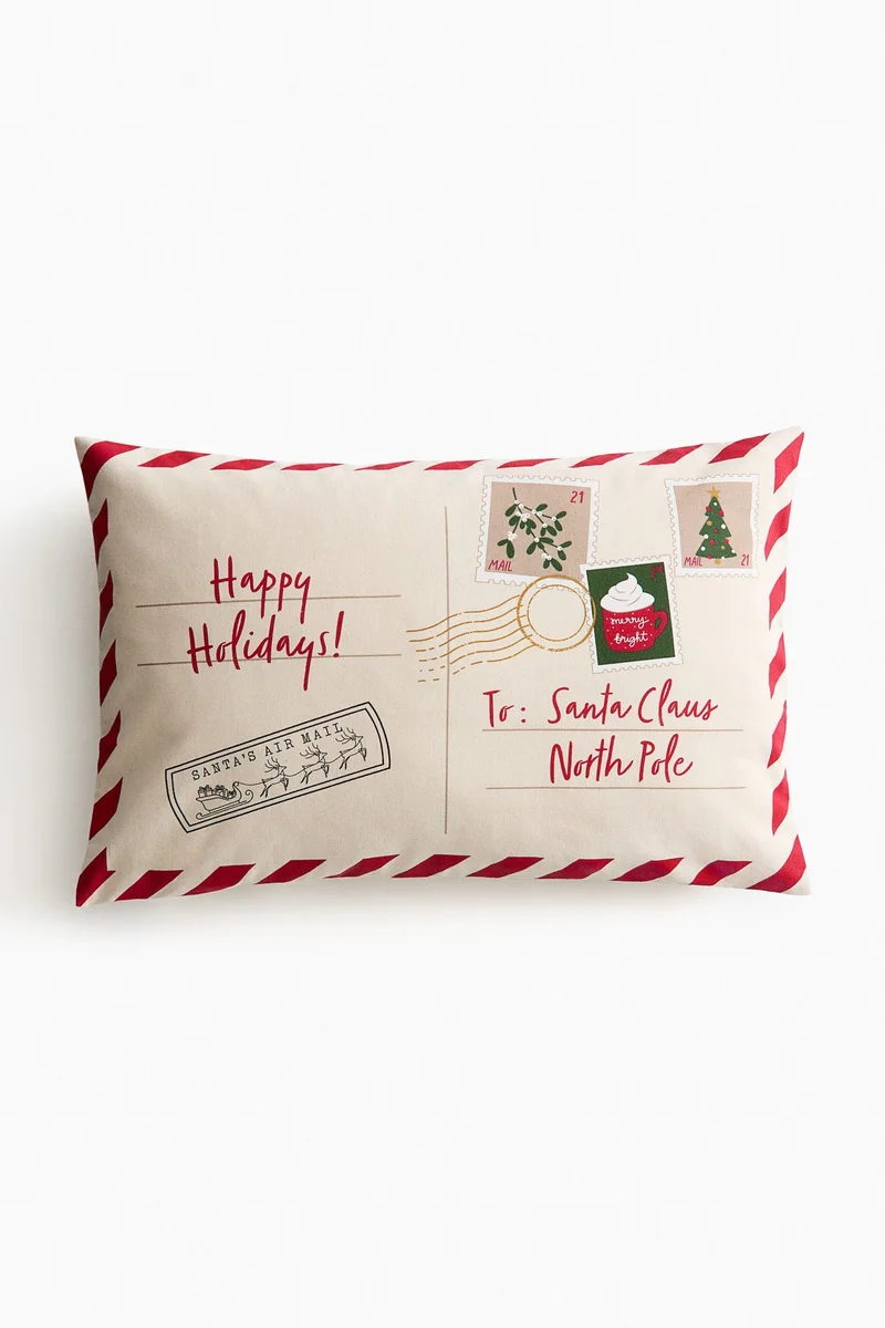 H&M Printed cotton canvas cushion cover