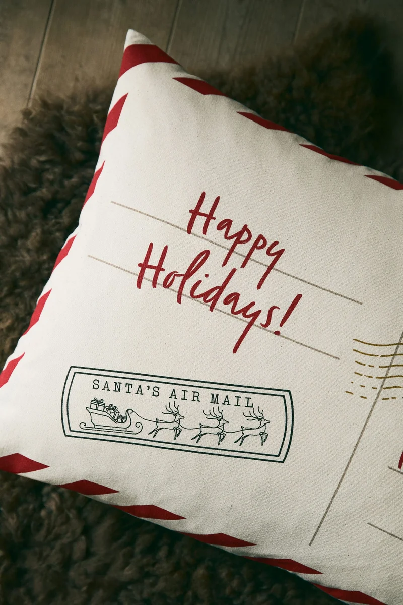 H&M Printed cotton canvas cushion cover