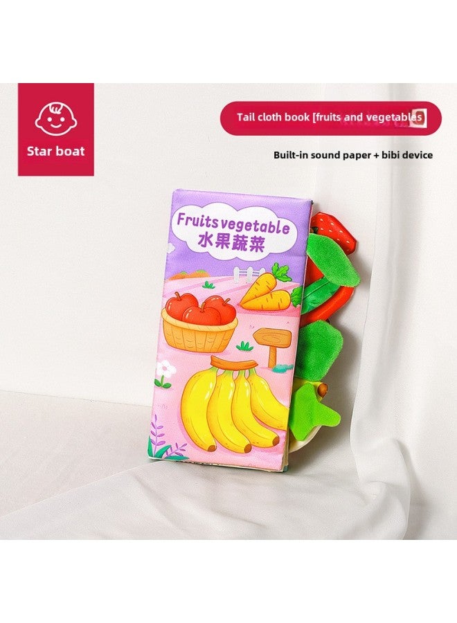 Infant Class A Can Be Chewed, Torn, Torn, And Washed 0-6 Early Education Educational Toys-Color:[single Volume] Fruits And Vegetables  - Image 1
