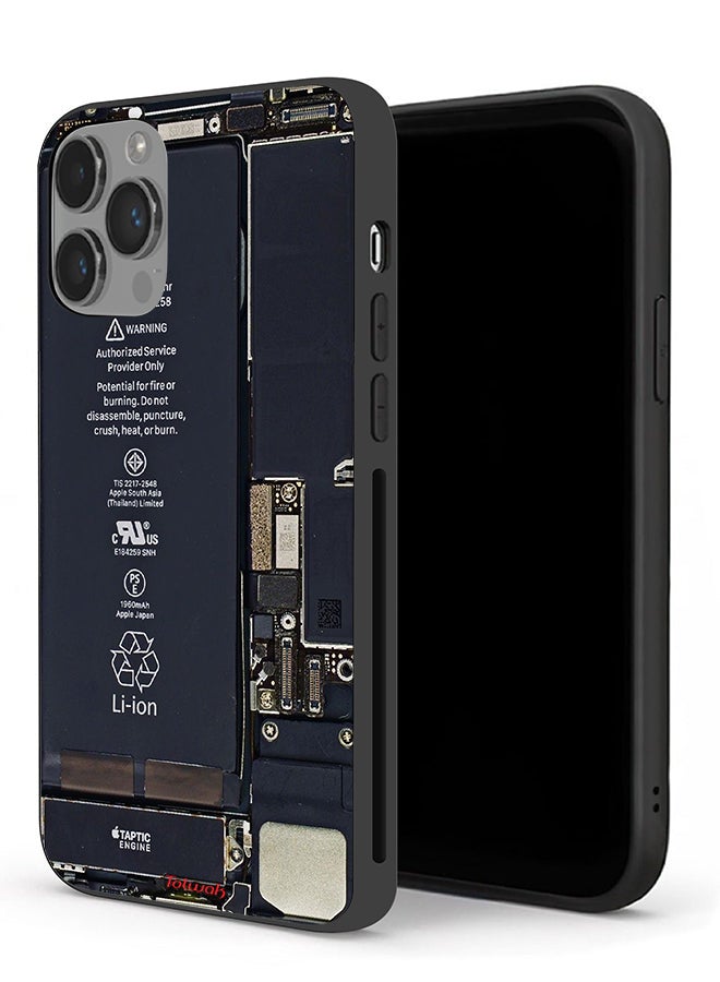 Tolwak حافظة حماية آبل آيفون 14 برو ماكس بنمط دائرة الهاتف - Image 1