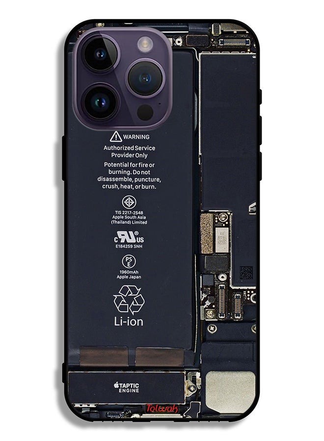 Tolwak حافظة حماية آبل آيفون 14 برو ماكس بنمط دائرة الهاتف - Image 2