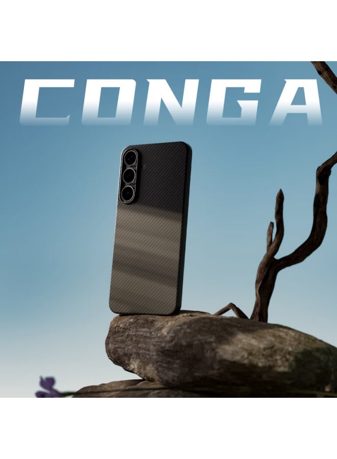 Conga حافظة واقية من ألياف كيفلار أراميد من كونغا لسامسونج S25، تغطية كاملة، قشرة صلبة رقيقة، مضادة للصدمات، لتبديد الحرارة، نحيفة - Image 3