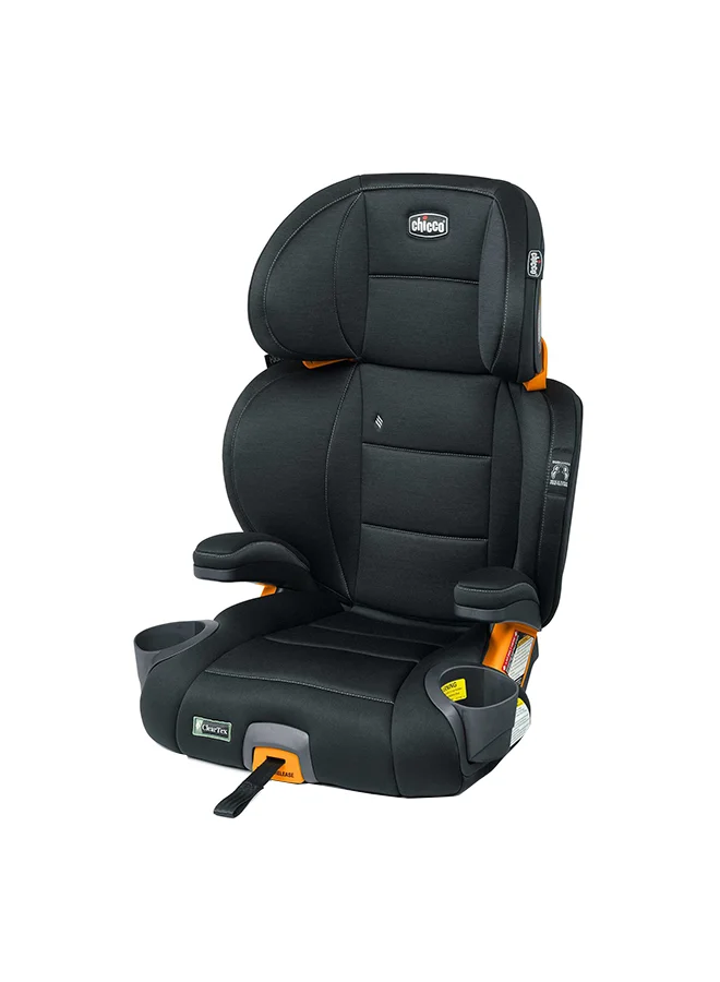Chicco Kidfit Cleartex Plus 2-In-1 Belt-Positioning Booster Car Seat, Obsidian