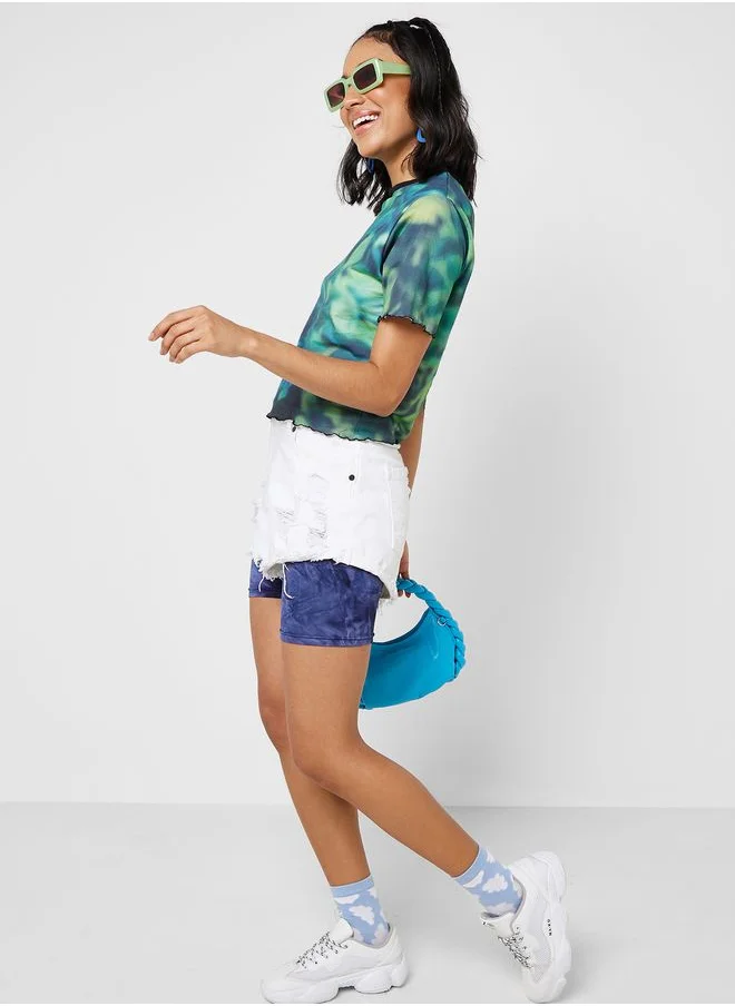 جينجر Digital Floral Print T-shirt