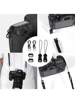 SAVITA 6pcs Camera Quick Release Strap, Adjustable Quick Release Buckle for Camera Strap Quick Release Clips Connector Buckles Connect Adapter to Camera Neck Strap (Black) 