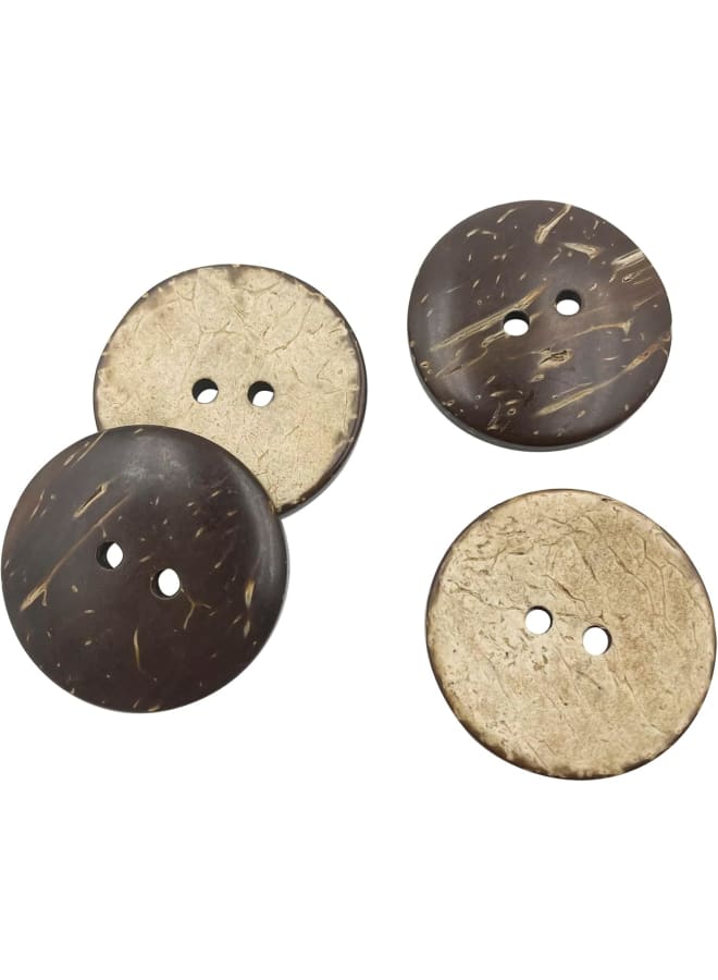 Coconut Shell Buttons Small 2 Holes Coconut Button for Shirt Sewing or DIY Crafts (30mm 20) A1098 - Image 1