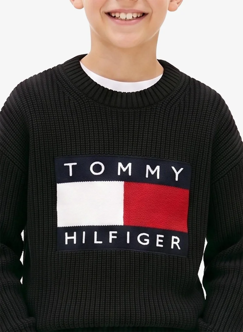 Tommy Hilfiger Heritage Chunky Knit Flag Logo Jumper