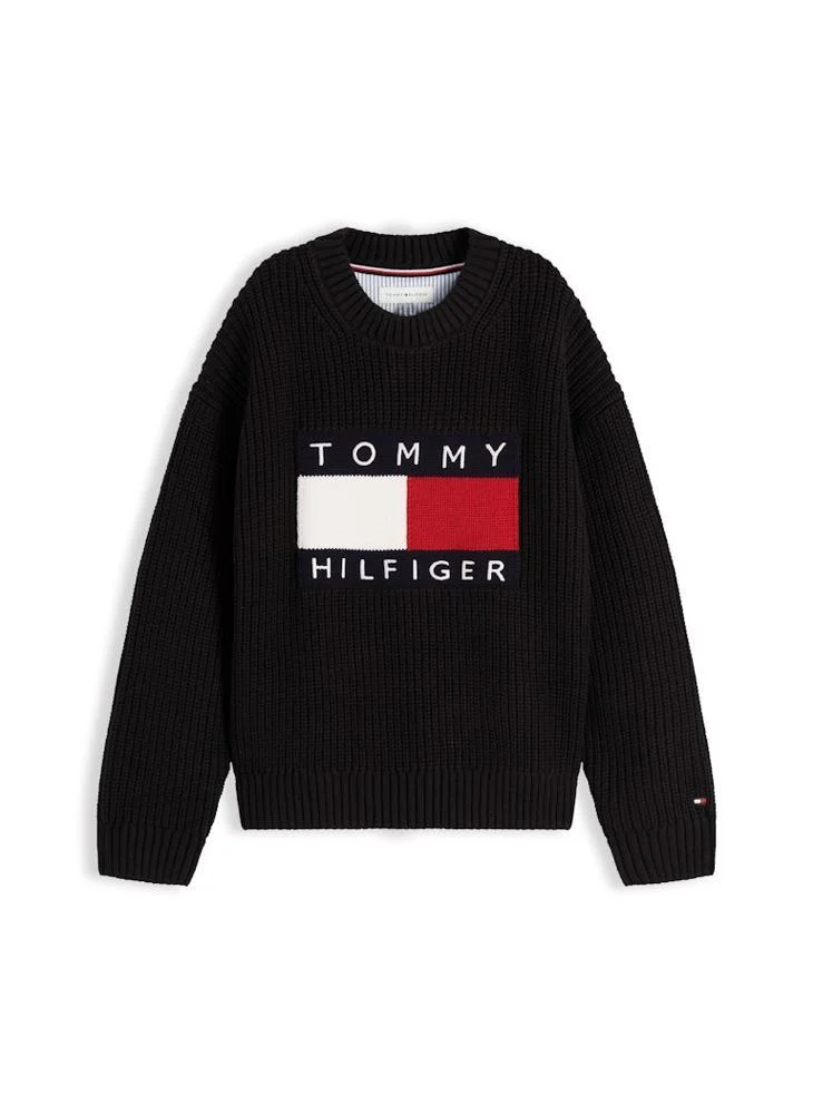 Tommy Hilfiger Heritage Chunky Knit Flag Logo Jumper