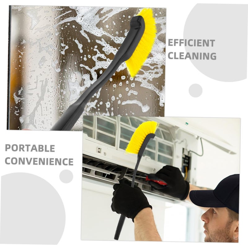 2Pcs Long Handle Car Tire Brush Set Soft Bristle Wheel Cleaner Tool for Comprehensive Cleaning - Image 4