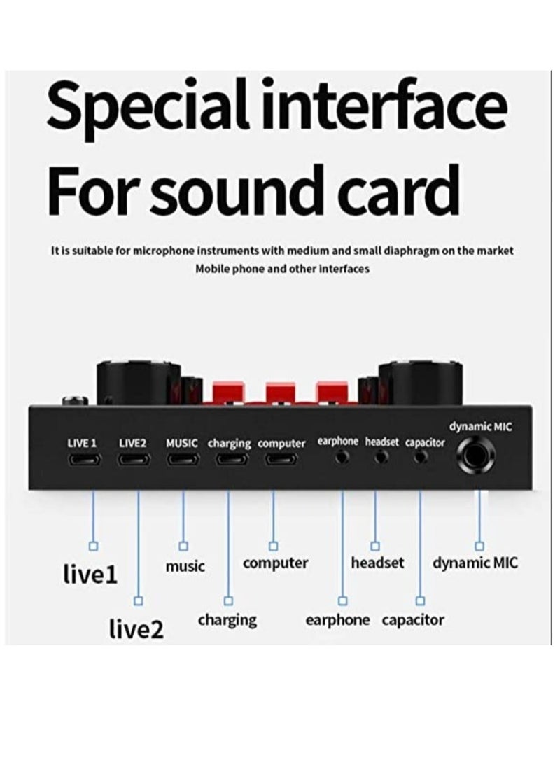 ELTRAZONE Live Streaming Sound Adapter Phone Laptop Microphone Multi-Function High Sound Quality Intelligent Compatibility Sound Adapter  - Image 2