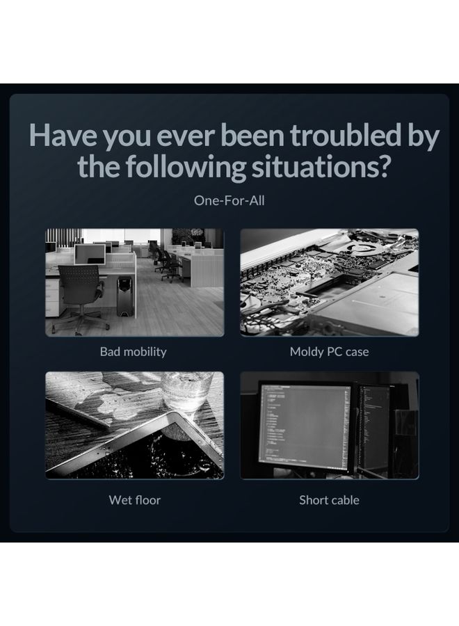 BURAQ ORICO CPB5-BK-BP Mobile CPU Power Stand Computer Host Bracket(Black) - Image 3