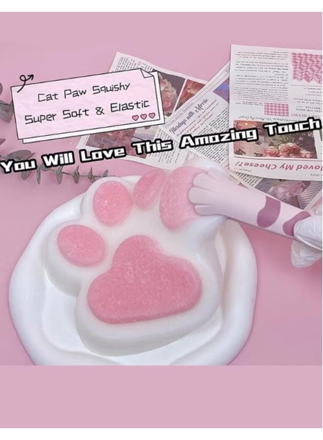 Taba Giant Paw Squishy toys for Kids Adults, Big Furry Cat Paw Squishy Toys Stress Relief Toy, Super Soft Squeeze Fidget Toys - Image 4