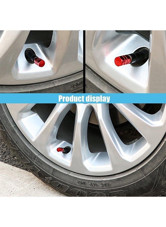Tire Valve Stem Caps 8 Pcs Anodized Aluminum Tire Valve Cap Set Corrosion Resistant Universal for Cars, SUVs, Bike, Trucks and Motorcycles, Car Wheel & Tire Exterior Accessories (Red&Black) - Image 5