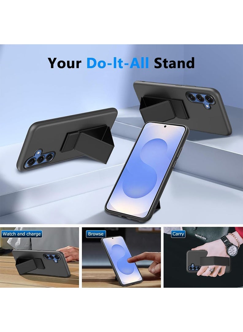 Case Up Compatible with Samsung Galaxy A53 Case with Magnetic Stand & Holder, Premium Silicone Finger Grip Strap Holder Case Car Mount Kickstand Cover- Black - Image 3