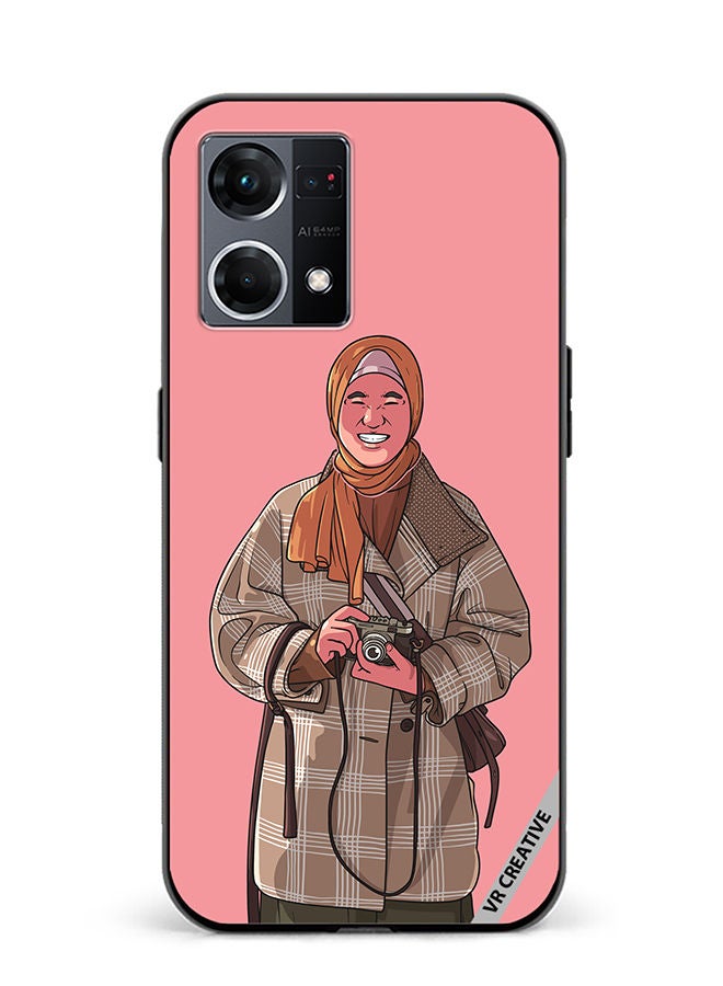 VR CREATIVE Protective Case Cover For Oppo Reno8 4G Happy Photographer Design Multicolour - Image 1