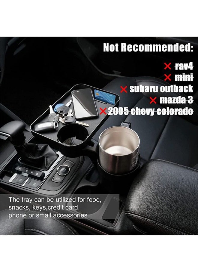 Miya Car Cup Holder Expandable Multifunctional Large Base Adjustable 360 Rotation Detachable Tray Table For Cups Drinks Bottles  - Image 5