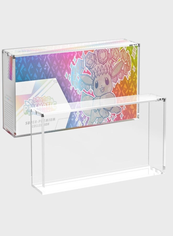 Botyboty Prismatic Evolutions SPC Box Acrylic Display Case, SPC Protector Case, Compatible with Prismatic Evolutions Super-Premium Collection Box, Ultra Thick 8mm + 5mm Acrylic with Strong Magnetic Lid - Image 1