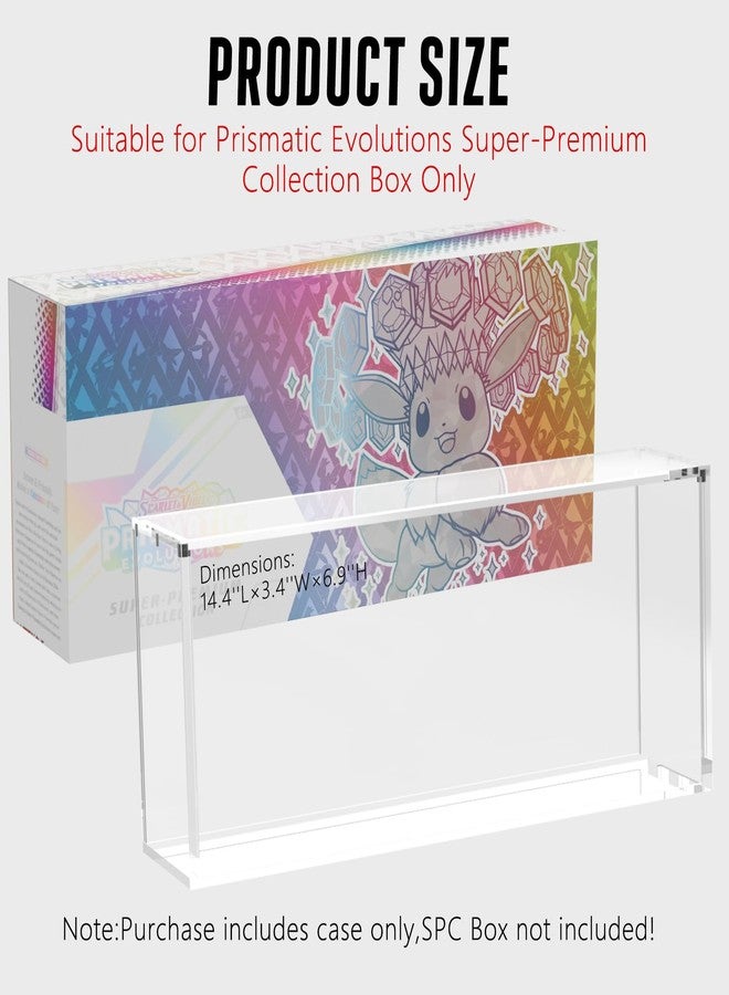 Botyboty Prismatic Evolutions SPC Box Acrylic Display Case, SPC Protector Case, Compatible with Prismatic Evolutions Super-Premium Collection Box, Ultra Thick 8mm + 5mm Acrylic with Strong Magnetic Lid - Image 2