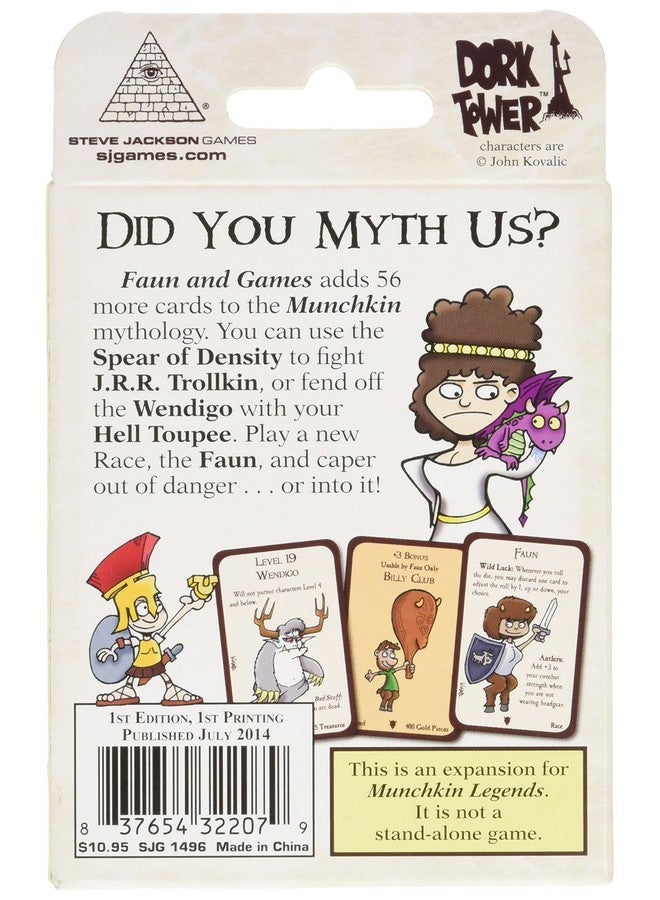 Steve Jackson Games Munchkin Legends 2 - Faun and Games Card Game (Expansion) | 56-Card Expansion | Adult, Kid & Family Game | Fantasy Adventure RPG | Ages 10+ | 3-6 Players | Avg Play Time 120 Min - Image 2