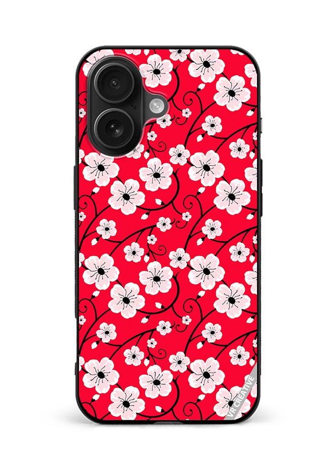 Protective Case Cover For Apple iPhone 16 Plus Flower Design Multicolour