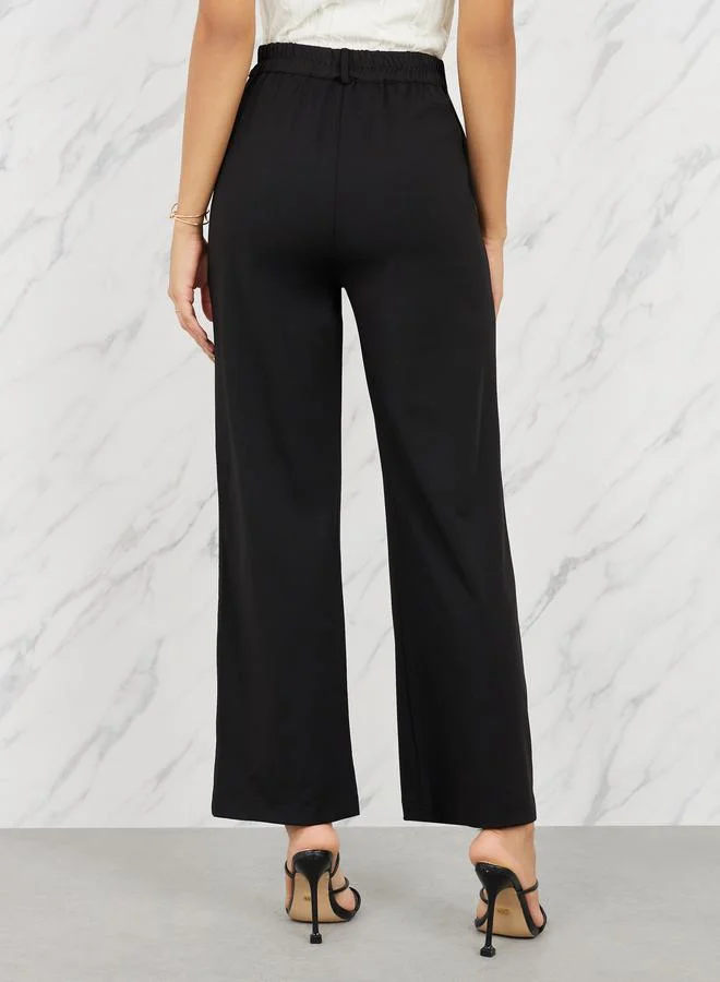 Styli High Rise Straight Fit Pant