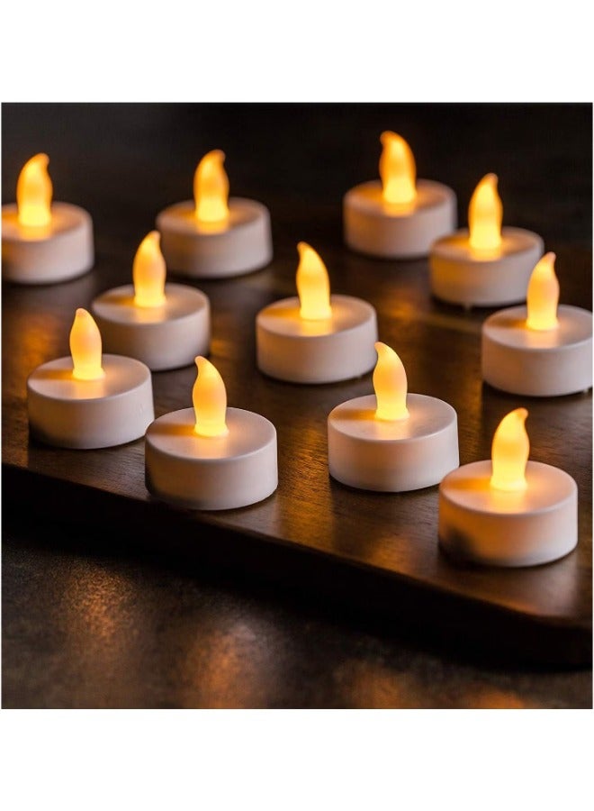 دريمزون مجموعة شموع LED للشاي الخفيفة تعمل بالبطارية مكونة من 24 قطعة مع رأس طويل باللون الأبيض الدافئ - Image 2