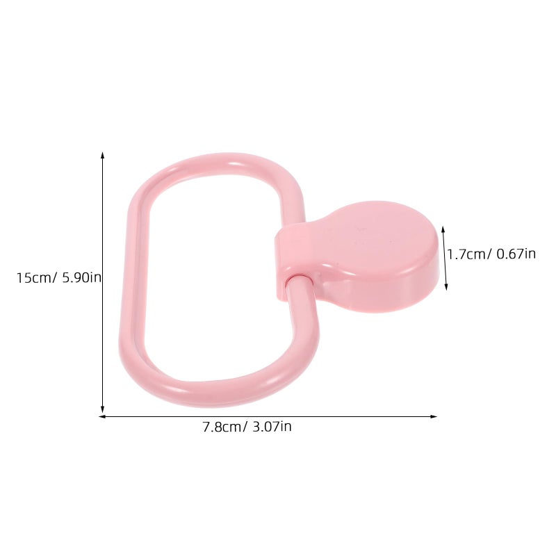 2 Pack White Plastic No Drill Self Adhesive Towel Holder Rings For Bathroom Kitchen Wall Mount - Image 3