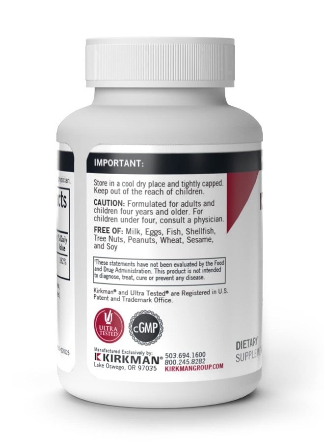 Kirkman Zinc 20mg - 250 Capsules - Immune Support - High Absorption - Hypoallergenic - Image 1