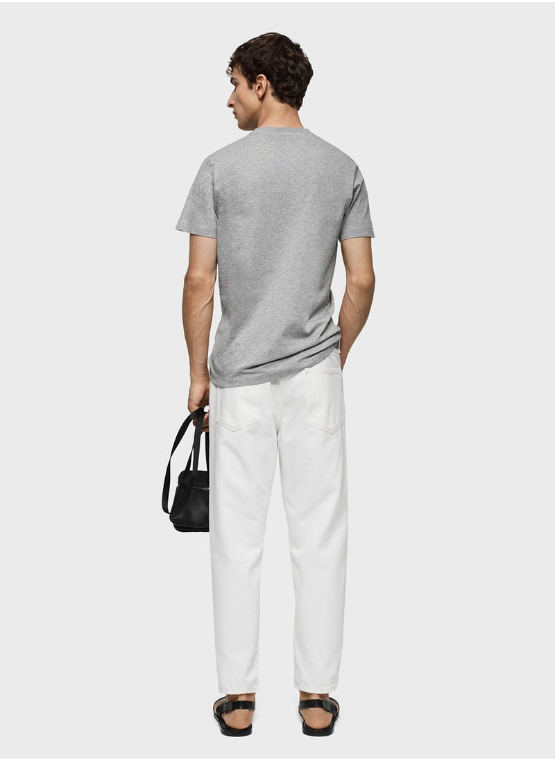 Mango Man Essential Crew Neck T-Shirt  - Image 2