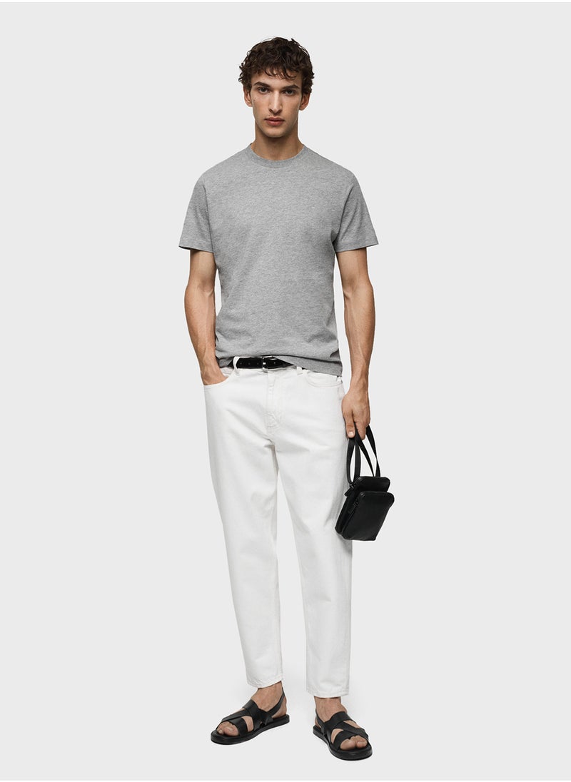 Mango Man Essential Crew Neck T-Shirt  - Image 4