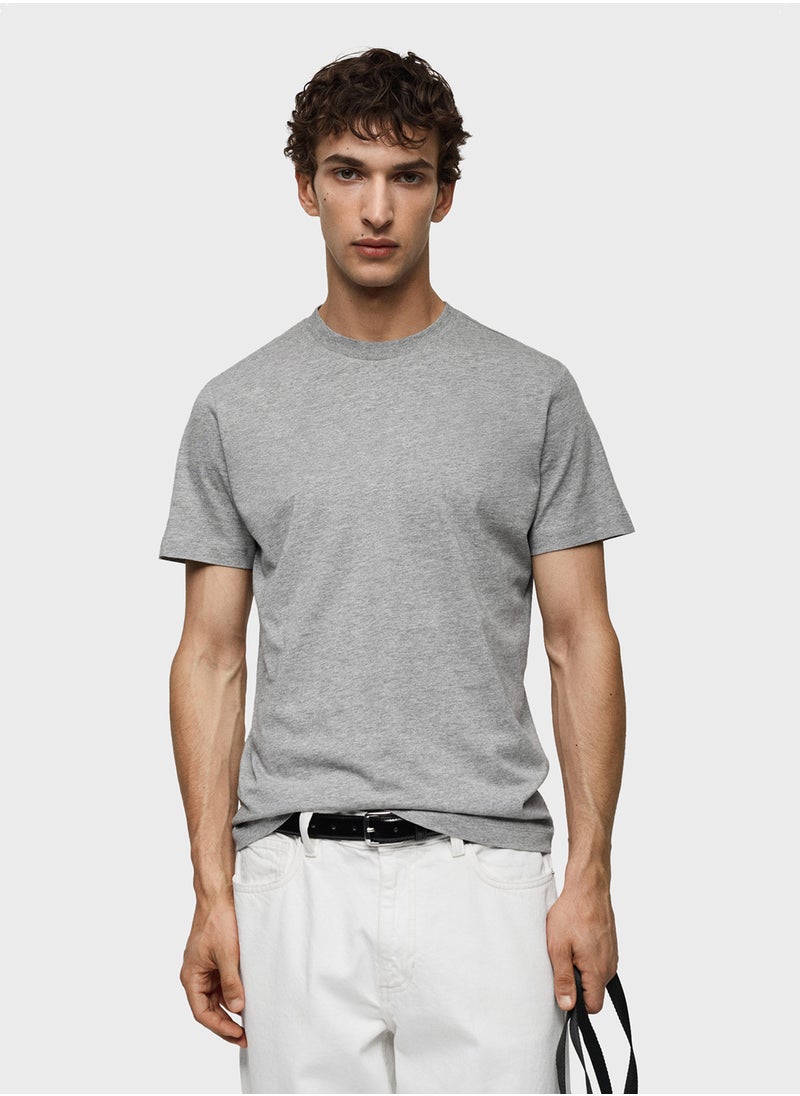 Mango Man Essential Crew Neck T-Shirt  - Image 1