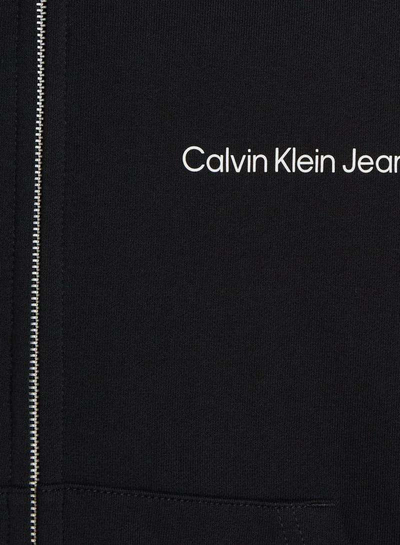 Calvin Klein Jeans Logo Zip Through Hoodie