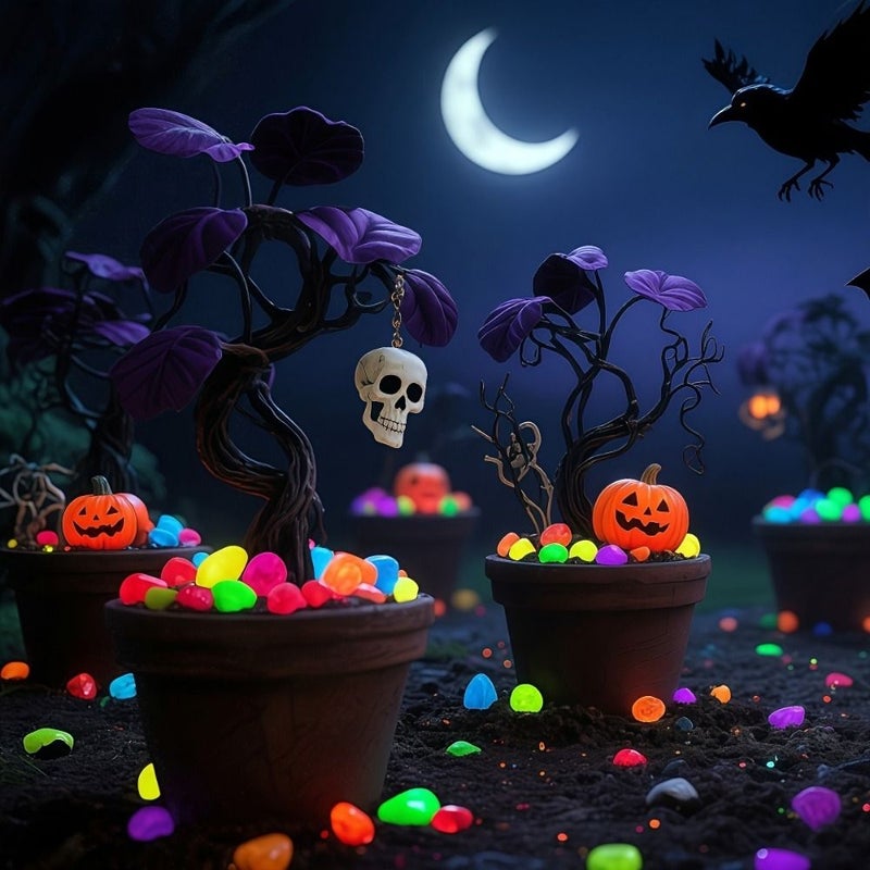 Multi Color Glow In The Dark Pebbles For Garden Pathway Pond Decoration - Image 3