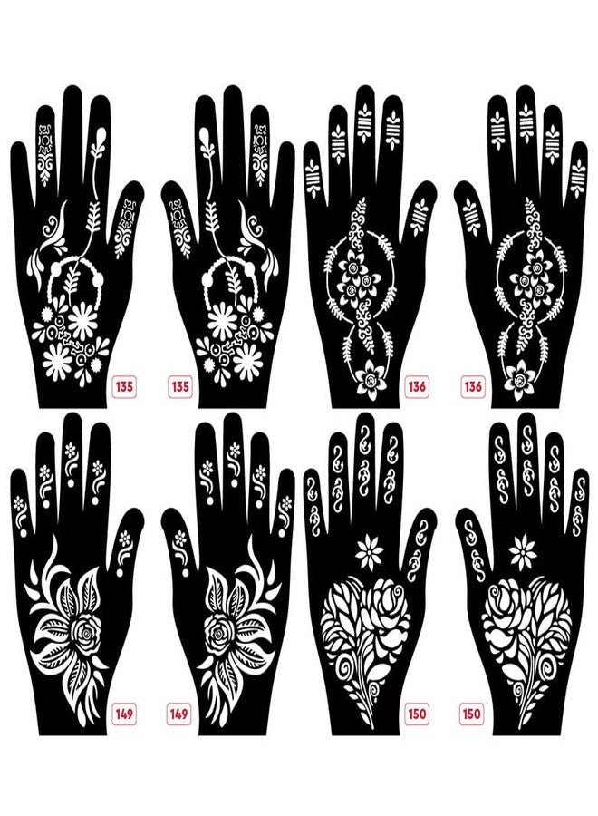 Apcute Mahandi stickers Latest Mehandi Design Stencils for Girls, womens, kids, unisex Design NO - Apcute-New-135-136-149-150 - Image 1