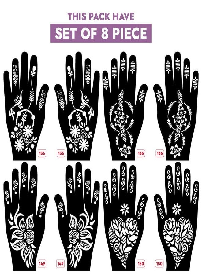 Apcute Mahandi stickers Latest Mehandi Design Stencils for Girls, womens, kids, unisex Design NO - Apcute-New-135-136-149-150 - Image 2