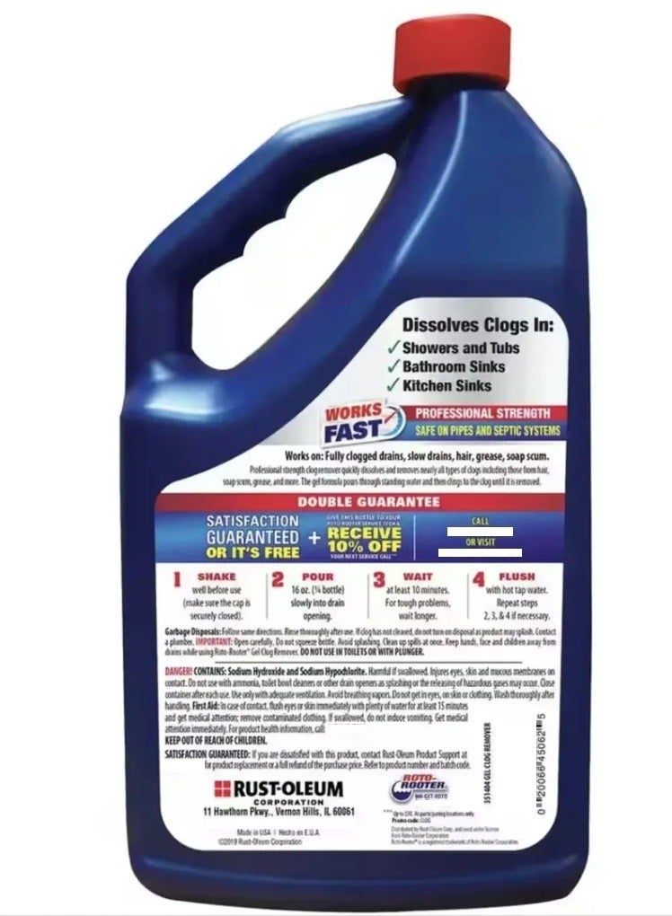 ROTO-ROOTER Clog Remover Gel 1.89 L - Image 2