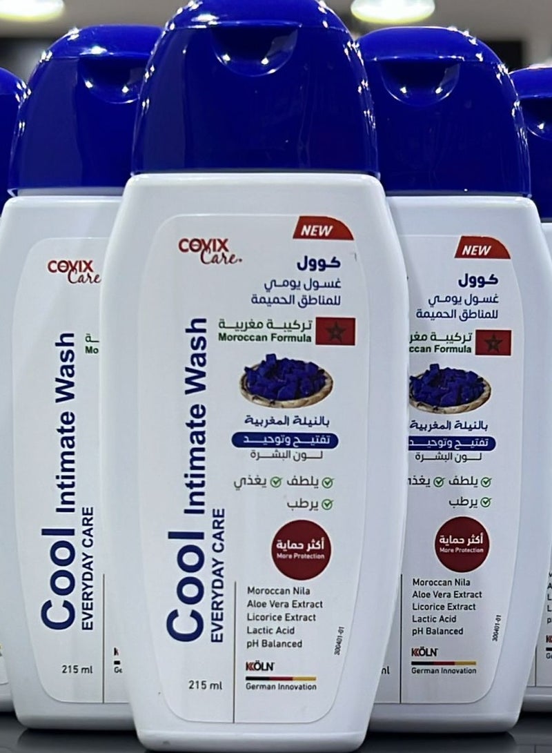 covix Cool daily care wash for intimate areas with Moroccan indigo 215 ml