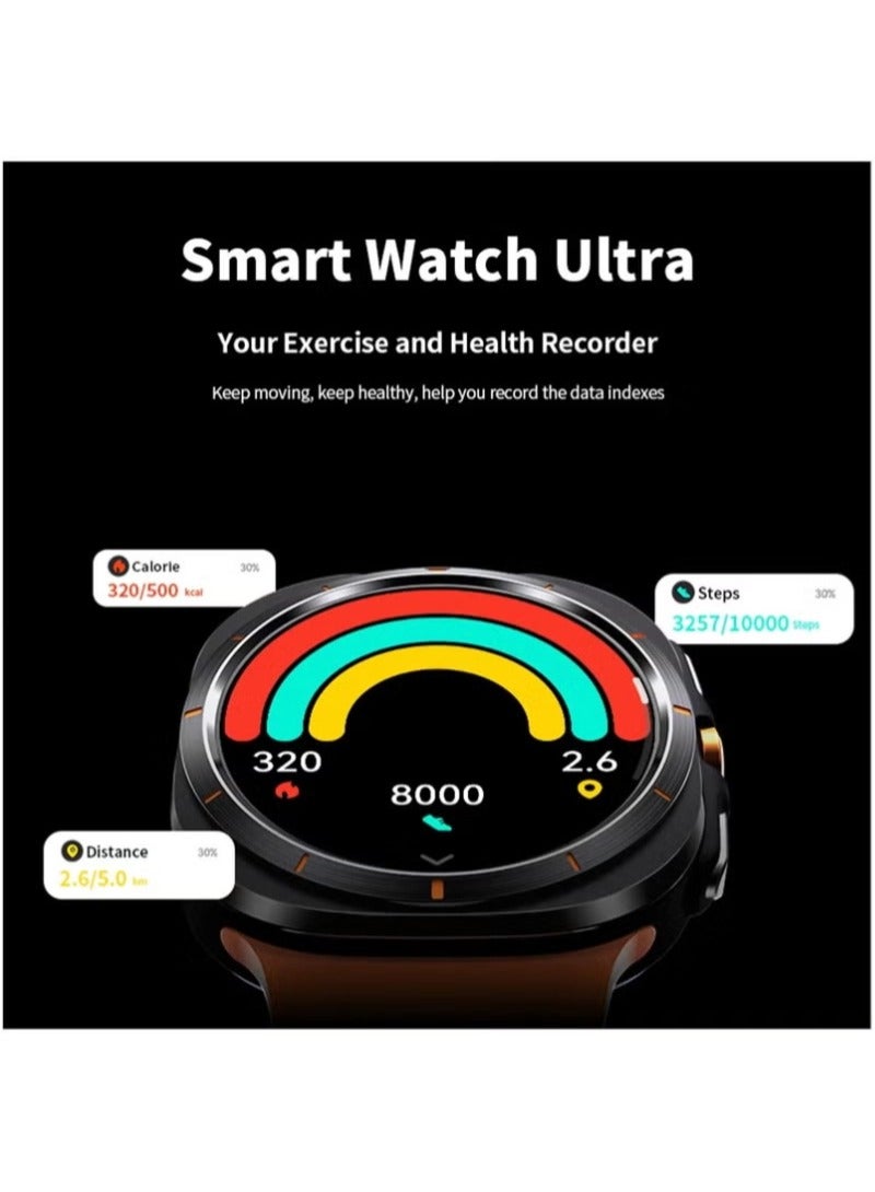 For Samsung Galaxy Watch 7 Ultra GPS NFC Compass Smart Watch Outdoor Sport Man AMOLED 466*466 Galaxy Watch 6 Upgraded Smartwatch(Black) - Image 2