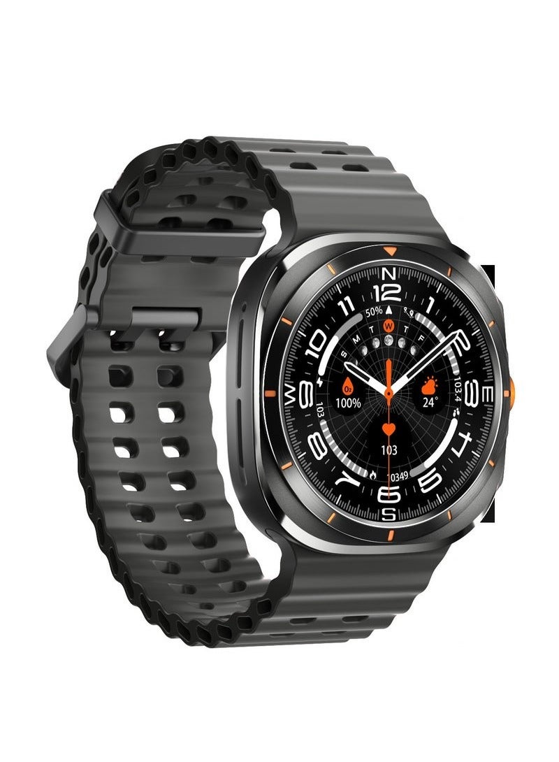For Samsung Galaxy Watch 7 Ultra GPS NFC Compass Smart Watch Outdoor Sport Man AMOLED 466*466 Galaxy Watch 6 Upgraded Smartwatch(Black) - Image 1