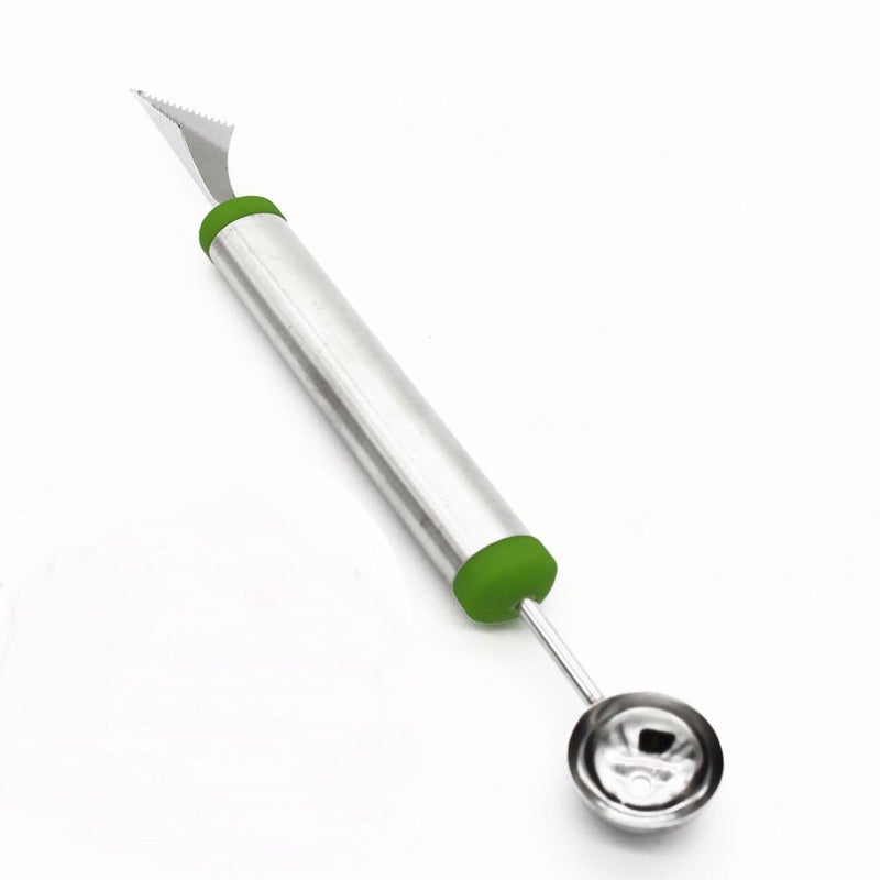 AKOAK 2 Pcs Dual-Purpose Stainless Steel Melon Baller and Fruit Carving Knife,2 in 1 Kitchen Tool for Making Melon Ball and Fruit Carving or ice Cream Scooper - Image 3