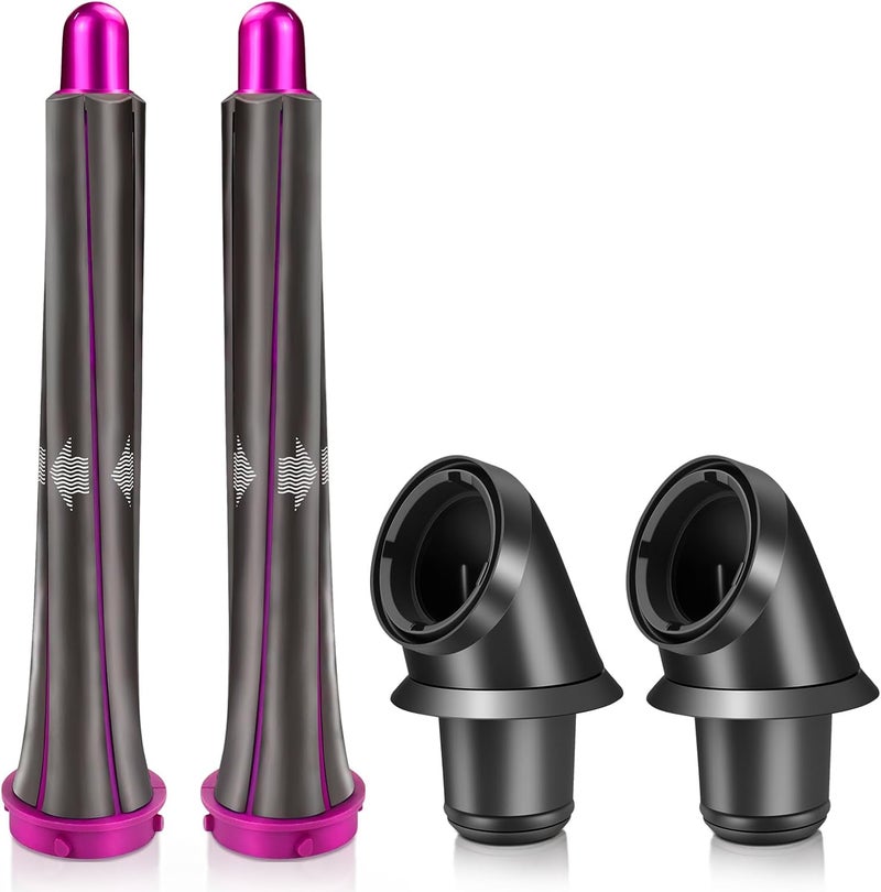 تشان تشنج ملحقات أداة شعر متوافقة مع مجففات شعر Dyson (2 × مكواة تجعيد 20 مم + 2 × محولات) - Image 1