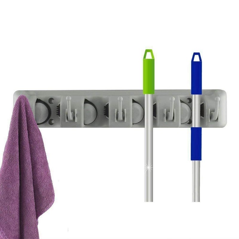 JRT Wall Mounted Stick Handle Mop and Broom Holder - Image 2