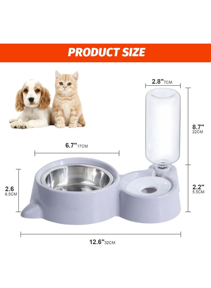 SKY-TOUCH Cat Dog Food Dish Bowl, Auto Gravity Pet Water Dispenser, Cat Bowl Set for Small Medium Dogs and Cats - Image 4