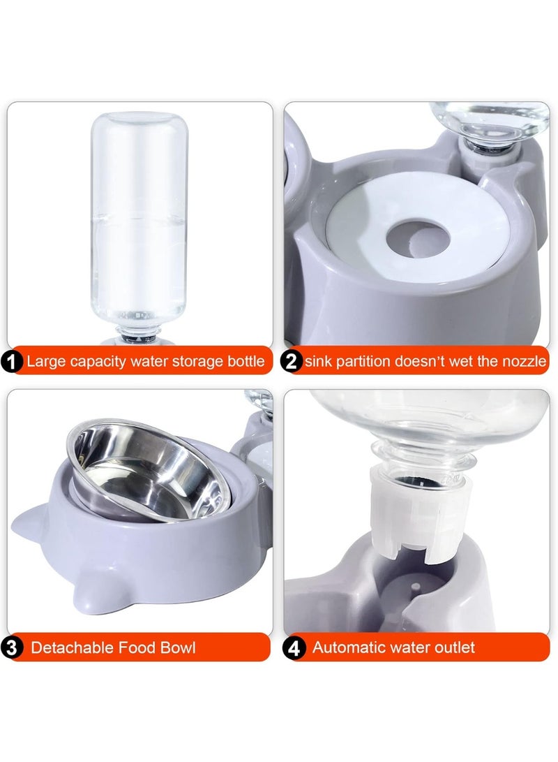 SKY-TOUCH Cat Dog Food Dish Bowl, Auto Gravity Pet Water Dispenser, Cat Bowl Set for Small Medium Dogs and Cats - Image 5