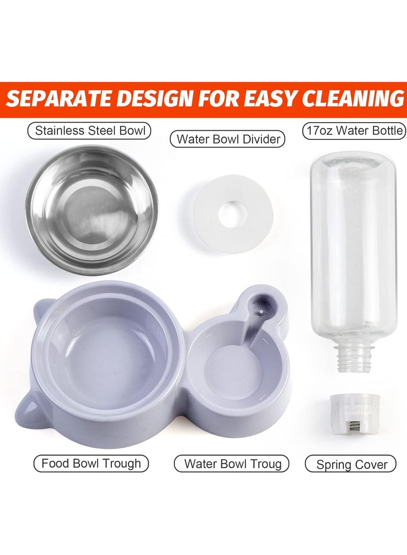 SKY-TOUCH Cat Dog Food Dish Bowl, Auto Gravity Pet Water Dispenser, Cat Bowl Set for Small Medium Dogs and Cats - Image 3