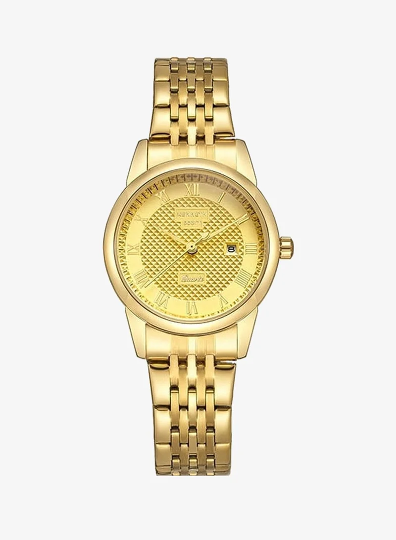 Kenneth Scott Kenneth Scott K23530-GBGC Women's Analog Display Watch & Stainless Steel Strap Gold