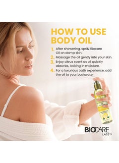 Biocare Biocare Skin Toning & Brightening Oil - Infused with Vitamin C, Rosehip Seed Oil, Vitamin E - Nourishing and Non-Greasy Body Oil for Hydrated, Radiant, Even Skin Texture and Complexion - 6 Oz  - Image 5