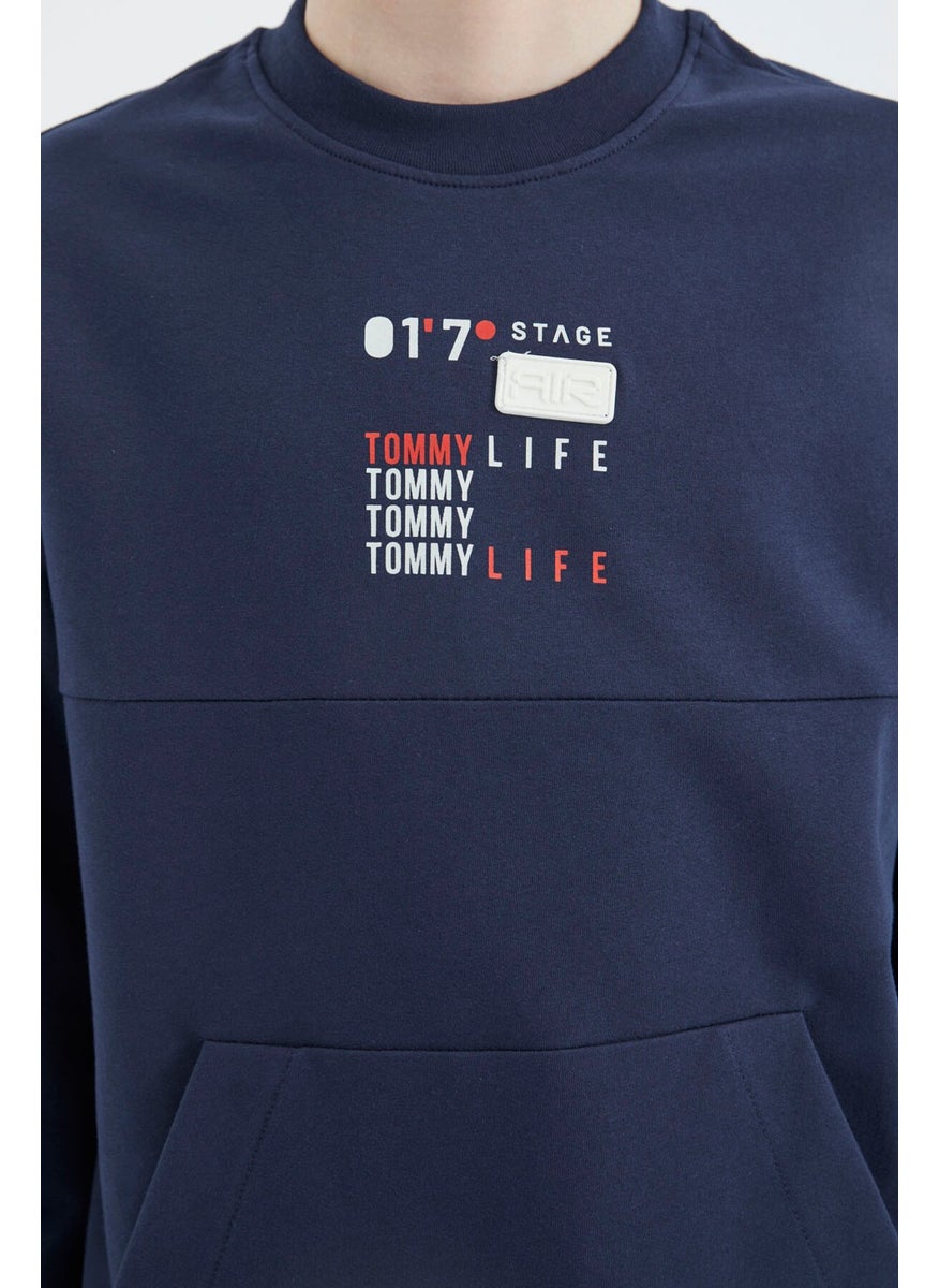 Tommy Life Men's Waiter S-Shirt O Neck Indigo  - Image 2