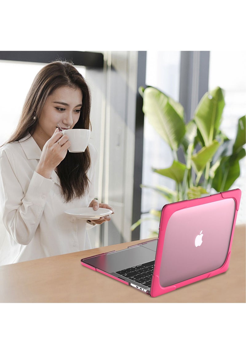غطاء حماية صلب مع حامل مضاد للصدمات لجهاز MacBook Air A1466/A1369 مقاس 13 بوصة
