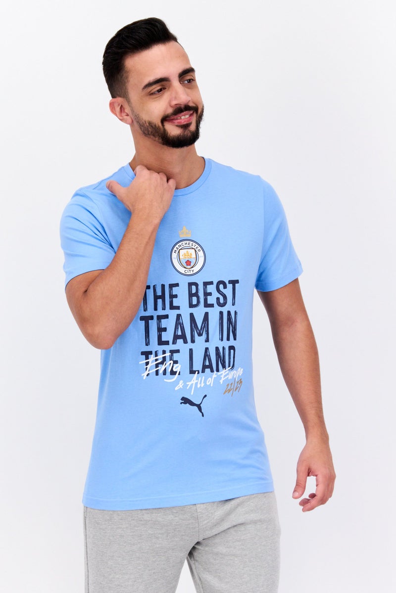PUMA Men Sportswear Fit Training T Shirt, Blue Combo  - Image 1